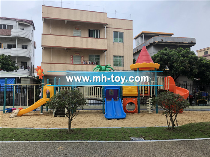 广州番禺石楼南派幼儿园滑梯安装(图2)